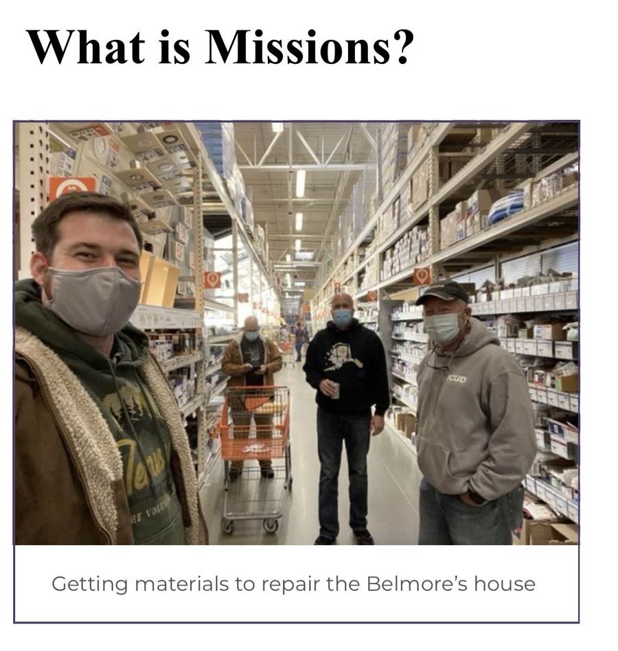 The team buying materials