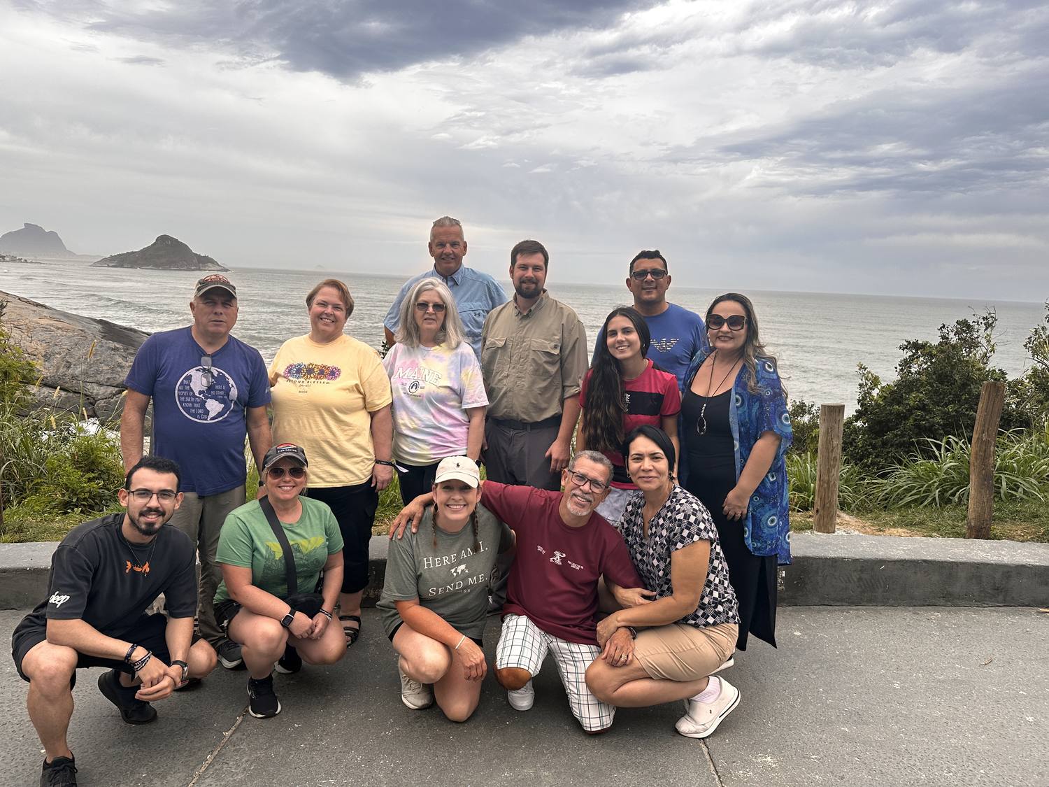 The team by the sea in Rio de Janeiro
