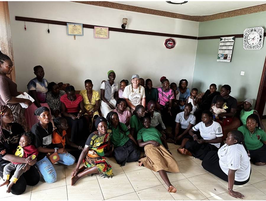 Young women at the rescue home in Jinja